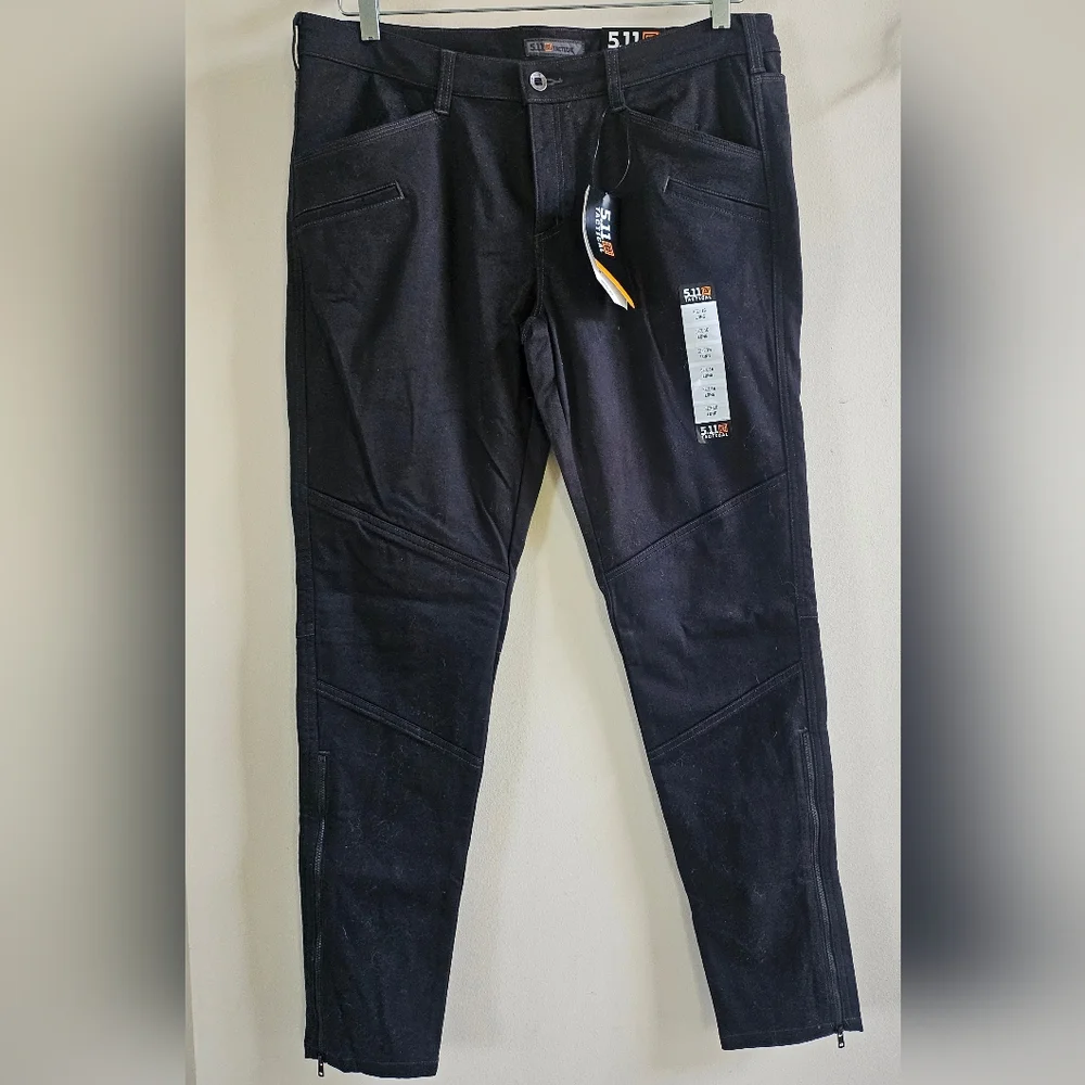 NWT 5.11 Womens Wyldcat SKINNY MOTO PANTS zip ankle Sz 16 Long Edgy - Picture 1 of 5
